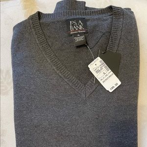 NWT Jos. A. Bank’s  gray v-neck sweater